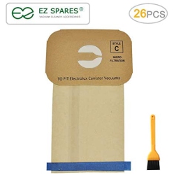 EZ SPARES 26PCs Replacements Paper Bag, for Electrolux Canister Style C Vacuum Cleaner Bags, Paper Dust Bag, More