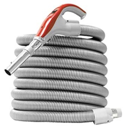 NADAIR Universal Low-Voltage Hose for Central Vacuum, Swivel Wall-End Cuff, 30Ft