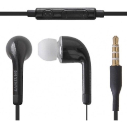 CABLESHARK Eo-Hs3303Be Samsung Compatible Stereo Headset Headset, Remote Control, Microphone In Black