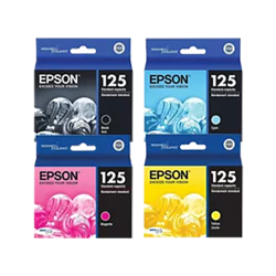 EPSON T125 Ink / Inkjet Cartridge Set Black Cyan Magenta In Yellow