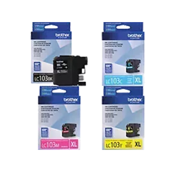 BROTHER Lc103 Ink / Inkjet Cartridge Set Black Cyan Magenta High Yield In Yellow