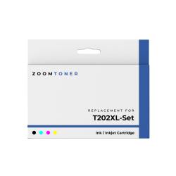 ZOOMTONER Compatible Epson T202Xl (202) High Yield Ink / Inkjet Cartridge Set Black Cyan Magenta In Yellow