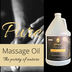 MEDISPORTS Pure Massage Oil - Gentle Formula With Mineral, Argan And Avocado Oils (1 Gallon)