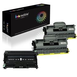 INKREDIBLE TONER Brother Tn350 Dr350 Compatible Toner And Drum Cartridge Combo - - 3/pack In Black