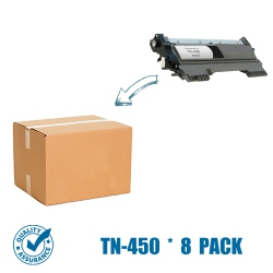 PRINTER PRO 8 Pack Brother Tn450/tn-450/tn420 Toner Cartridge-Brother Printer Hl-2240/2280/dcp-7060/mfc-7360/7860D In Black
