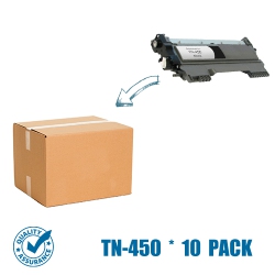 PRINTER PRO 10 Pack Brother Tn450/tn-450/tn420 Toner Cartridge-Brother Printer Hl-2240/2280/dcp-7060/mfc-7360/7860D In Black