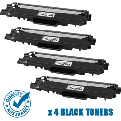 PRINTER PRO 4 Pack Brother Tn227/tn-227/tn223 Toner Cartridge-Borther Printer Mfc-L3710/l3750/hl-L3210/l3230/l3270 In Black