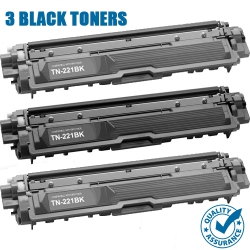 PRINTER PRO 3 Pack Brother Tn221/tn-221 Bk/tn225/tn-225 Toner Cartridge-Brother Printer Mfc-9130/9330/9340/3170/3180 In Black