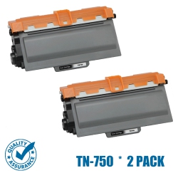 PRINTER PRO 2 Pack Brother Tn750/tn-750/tn720 Toner Cartridge-Brother Printer Dcp-8050/8080Dn/hl-5340D/5380/mfc-8680Dn In Black