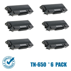 PRINTER PRO 6 Pack Brother Tn650/tn-650/tn620 Toner Cartridge-Brother Printer Dcp-8050/8080Dn/hl-5340D/5380/mfc-8680Dn In Black