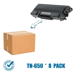 PRINTER PRO 8 Pack Brother Tn650/tn-650/tn620 Toner Cartridge-Brother Printer Dcp-8050/8080Dn/hl-5340D/5380/mfc-8680Dn In Black