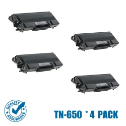 PRINTER PRO 4 Pack Brother Tn650/tn-650/tn620 Toner Cartridge-Brother Printer Dcp-8050/8080Dn/hl-5340D/5380/mfc-8680Dn In Black