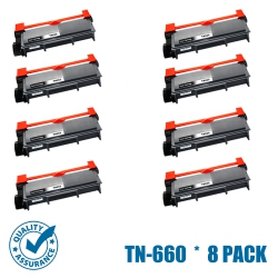 PRINTER PRO 8 Pack Brother Tn660/tn-660/tn630 Toner Cartridge-Brother Printer Hl-L2340/l2360/l2380/dcp-L2520/mfc-L2700 In Black
