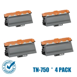 PRINTER PRO 4 Pack Brother Tn750/tn-750/tn720 Toner Cartridge-Brother Printer Dcp-8050/8080Dn/hl-5340D/5380/mfc-8680Dn In Black