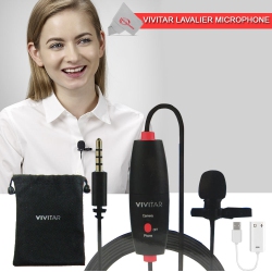 VIVITAR Mini Lavalier Streaming Microphone Omni Directional With USB Adapter Compatible With Smartphones, Computers, Cameras, Recorders
