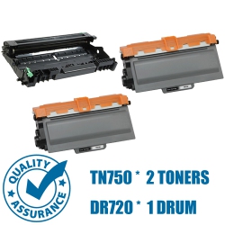 PRINTER PRO 2 Toners & Drum- Brother Tn750 & Dr720-Brother Printer Dcp-8110/hl-5440D/6180Dw/mfc-8510Dn