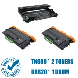PRINTER PRO 2 Toners & Drum- Brother Tn880 & Dr820- Brother Printer Mfc-L5700Dw/mfc-L5850Dw/mfc-L5900Dw
