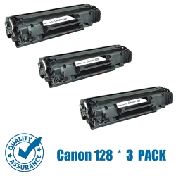 PRINTER PRO 3 Pack Canon 128/canon-128/128 Toner Cartridge -Canon Printer Mf4400/4450/4412/4420/4550/4570 In Black