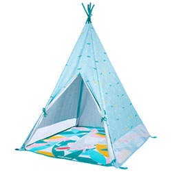 Yeacher Tente tipi pour enfants Tentes de jeu pliables pour enfants pour  filles et garçons 100 % toile de coton Playhouse Jouets pour fille et enfant  Intérieur et extérieur 