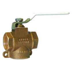 GROCO 1-1/2" Npt Bronze 3-Way Valve