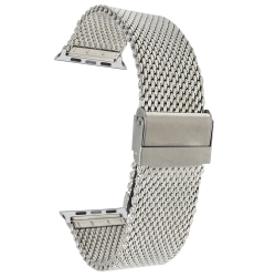 BANDINI Metal Stainless Steel Mesh Watch Strap for Apple Watch Band 42MM (Series 11/10) /41MM / 40MM / 38Mm, Series 11 10 9 8 7 6 5 Se, Milanese /