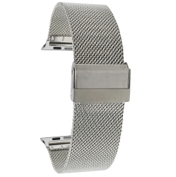 BANDINI Metal Stainless Steel Mesh Watch Strap for Apple Watch Band 42MM (Series 11/10) /41MM / 40MM / 38Mm, Series 11 10 9 8 7 6 5 Se, Milanese /