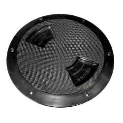 SEA-DOG Quarter-Turn Textured Deck Plate W/internal Collar - - 5" In Black