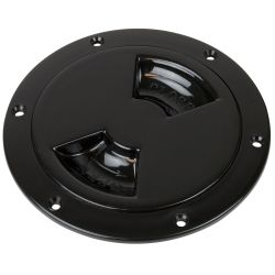 SEA-DOG Smooth Quarter Turn Deck Plate - - 6" In Black