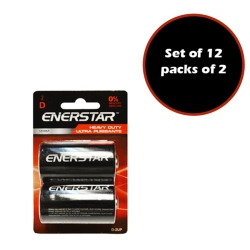 ENERSTAR - Set Of 12 Pack Of 2 Ultra-Powerful D Batteries