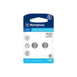 WESTINGHOUSE 6-Pack Lr41 / Ag3 Alkaline Button Batteries (3 Cards Of 2)
