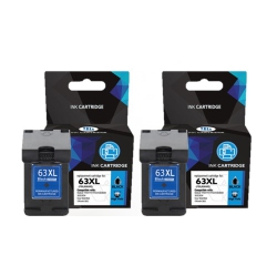 GOTONERS 2Pk HP Compatible 63Xl (F6U64An) High Yield Remanufactured Ink for Envy 4520/4522, Deskjet 1110/2130/3630 In Black