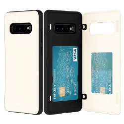 GOOSPERY Magnet Door Bumper Armor Case for Samsung S10 Plus In White