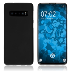 CC Back Matt, Glossy Bumper Soft Tpu Case for Samsung S10 In Black