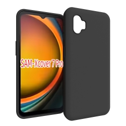 CC Topsave Slim, Matte Thin Soft Gel Rubber Jelly Tpu Cases for Samsung Galaxy Xcover 7 Pro 6.6" In Black