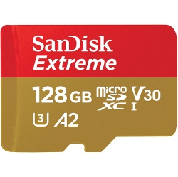 SANDISK Extreme 128GB C10 U3 V30 A2 Micro Sd Card Sdsqxa1-128G