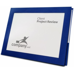 WILSON JONES GBc Landscape Portfolio, Landscape Orientation, Pocket, 25 Sheet Capacity, 4 Per Pack (W22307) In Navy