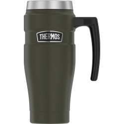 THERMOS 16OZ Stainless Steel Travel Mug - Matte Army - 7 Hours Hot/18 Hours Cold In Green