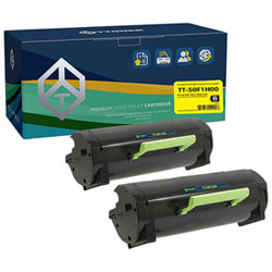 TToner Lexmark Compatible Black Toner (TT-50F1H00) - 2 Pack