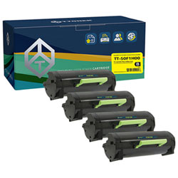 TToner Lexmark Compatible Black Toner (TT-50F1H00) - 4 Pack