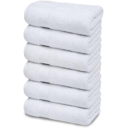 CANADIAN LINEN Deluxe Hand Towel Set 6 Piece 16"x30" Soft Absorbent 550 Gsm Cotton Towels for Bathroom Pool Gym Spa Salon Yoga Sports Towel