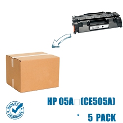 PRINTER PRO Compatible Replacement for 5 Pack HP 05A (Ce505A)/hp05A/05A/505A Toner Cartridge - HP Printer Laserjet P2055/p2055D/p2055Dn/p2055X