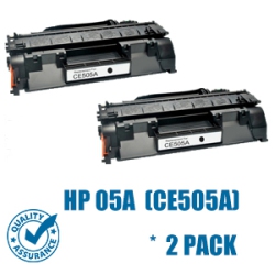 PRINTER PRO 2 Pack HP 05A (Ce505A)/hp05A/05A/505A Toner Cartridge - HP Printer Laserjet P2055/p2055D/p2055Dn/p2055X In Black