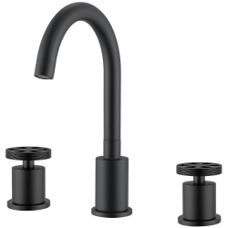 ANCONA Nova Series Widespread Double-Handle Bathroom Faucet In Matte In Black