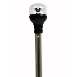 ATTWOOD MARINE Attwood Lightarmor All-Around Light - 20" Aluminum Pole - Vertical Composite Base W/adapter In Black