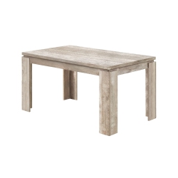 MONARCH Specialties Contemporary 36" X 60" Reclaimed Wood-Look Dining Table - Taupe