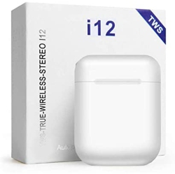 V4DENT I12 Bluetooth 5.0 Tws Earbuds Smart Touch Hi-Fi Sound for Ios/android With Charging Case