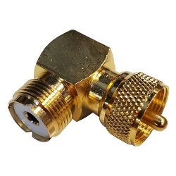 SHAKESPEARE Right Angle Connector - Pl-259 to So-239 Adapter
