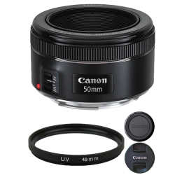 CANON Ef 50MM F/1.8 Stm Lens With 49MM Uv Filter