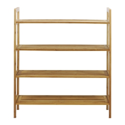 OCEANSTAR 4-Tier Bamboo Shoe Rack, Natural