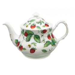 ROY KIRKHAM Teapot - Alpine Strawberry - Made In England Ceramic
